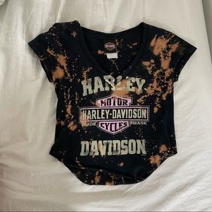 Harley Davidson bleach tie dyed shirt